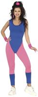 Foute Gymnast Dames Kostuum Blauw/Roze - thumbnail