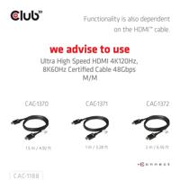 club3D CAC-1188 Mini-displayport / HDMI Adapterkabel [1x Mini-DisplayPort stekker - 1x HDMI-bus] Zwart 9 cm - thumbnail