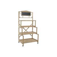 Planken Home ESPRIT Zwart Raad van bestuur Sparrenhout 98 x 68 x 192 cm - thumbnail