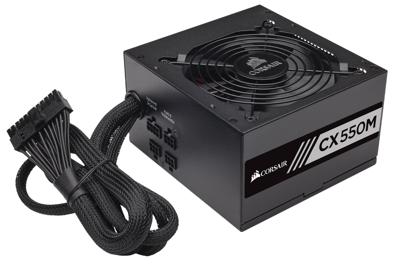Corsair CX550M power supply unit 550 W 20+4 pin ATX ATX Zwart Corsair CX550M power supply unit 550 W 20+4 pin ATX ATX Zwart