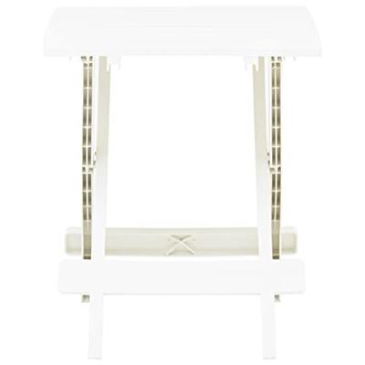 VidaXL Tuintafel inklapbaar 45x43x50 cm kunststof wit VidaXL Tuintafel inklapbaar 45x43x50 cm kunststof wit