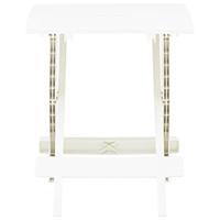Tuintafel inklapbaar 45x43x50 cm kunststof wit - thumbnail