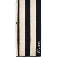 Cawö Cawö Saunahanddoek 6221 Natur Schwarz 80x200 - thumbnail