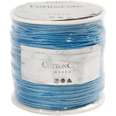 Creativ Company Katoenkoord, dikte 1 mm, turquoise, 40 m/ 1 rol - thumbnail