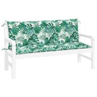 Tuinbankkussens 2 st 150x50x7 cm oxford stof bladpatroon - thumbnail