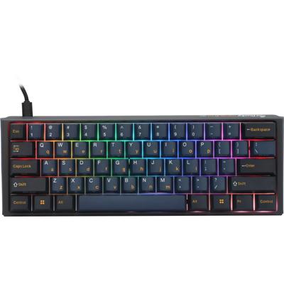 Ducky one 3 pro mini, gaming toetsenbord (zwart, us lay-out, cherry mx2a speed silver, rgb led, double-shot pbt, quack mechanics, 60%, hot swap)