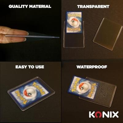 Kaarthoezen - KONIX - Harde hoezen - 25 vakjes - Magic The Gathering, Pokémon compatibel - Transparant