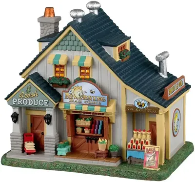 Lemax morning has come market verlicht kersthuisje Caddington Village 2023