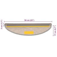 VidaXL Trapmatten zelfklevend 15 st sisal-look 56x17x3cm zilverkleurig - thumbnail