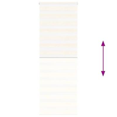 Zebra rolgordijn 85x200 cm stofbreedte 80,9 cm marmerbeige