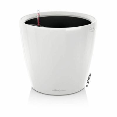 Jardiniere - Classico premium LS 28 - Complete set - Glanzend wit - 7 L - LECHUZA
