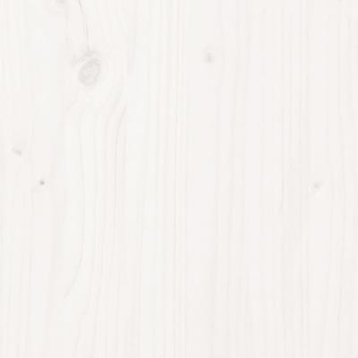 Bedframe met hoofdbord massief hout wit - thumbnail