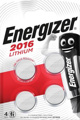 Batterij energizer 4x cr2016 lithium