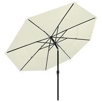 Parasol 3-laags met aluminium paal 3,5 m zandkleurig - thumbnail