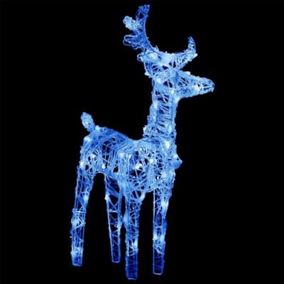 VidaXL Kerstversiering rendieren en slee 160 led&apos;s 130 cm acryl