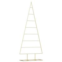 Metalen kerstboom met standaard Goud 150 cm Poedergecoat staal - thumbnail