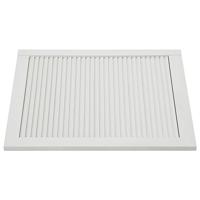 Kastdeur met lamellen 69x59,4 cm massief grenenhout wit - thumbnail