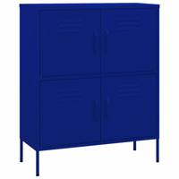 Opbergkast 80x35x101,5 cm staal marineblauw - thumbnail