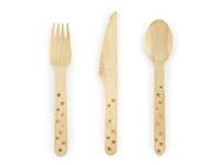 Houten Bestek Woodland Sterren Goud (18st) - thumbnail