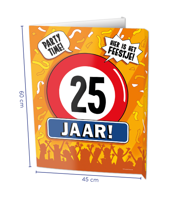 Raambord 25 Jaar Verjaardag (60x45cm) - thumbnail