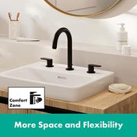 Hansgrohe Wastafelmengkraan 3-gats Vernis Blend Met Trekwaste Mat Zwart - thumbnail