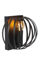 Lucide MANUELA - Wandlamp - 1xE14 - Zwart - thumbnail