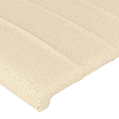 Hoofdborden 2 st 80x5x78/88 cm stof crmekleurig