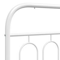 Bedframe met hoofd- en voeteneinde metaal wit 140x200 cm - thumbnail