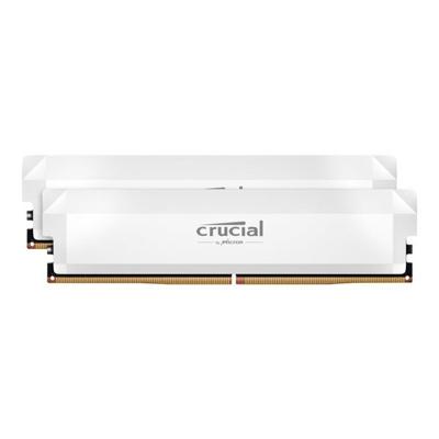Crucial pro oc 32 gb ddr5-6000 (2x 16 gb) werkgeheugen (wit, cp2k16g60c36u5w, xmp 3.0, expo)