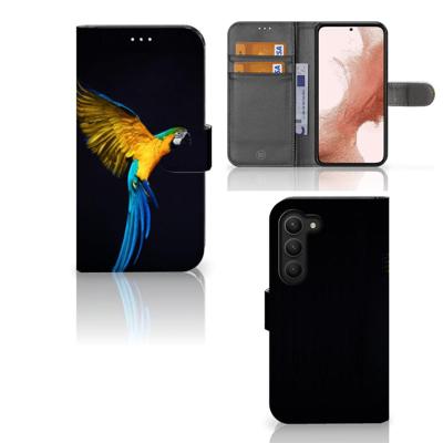 Samsung Galaxy S23 | Telefoonhoesje | Met pasjeshouder | Papegaai