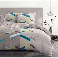 Dekbedset 240x260 cm HOME LINGE PASSION MARCO: Dekbedovertrek + 2 kussenslopen - 100% Katoen, draaddichtheid 57 - Taupe - thumbnail