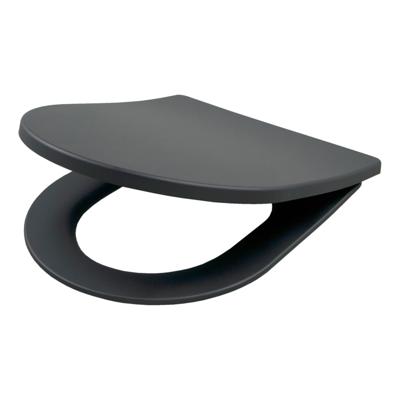 Wiesbaden Shade slim toiletzitting softclose en quick release mat zwart