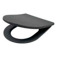 Wiesbaden Shade slim toiletzitting softclose en quick release mat zwart - thumbnail