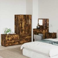 Opbergkast Gerookt eiken 80 x 48 x 57 cm Bewerkt hout - thumbnail