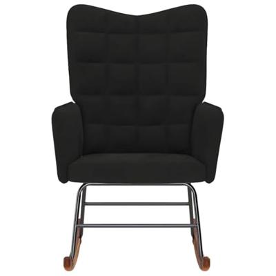 Schommelstoel fluweel zwart