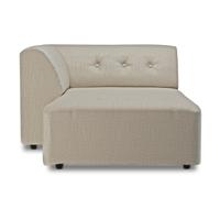 HKliving Vint bank left divan Pure Ivory - thumbnail