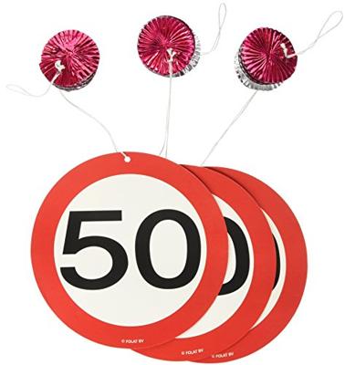Hangdecoratie verkeersbord &apos;50&apos;