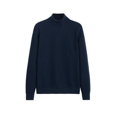 Mango Man coltrui met wol marine Mango Man coltrui met wol marine