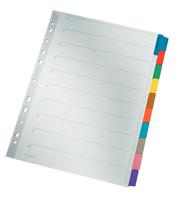 Leitz 4321 Register DIN A4 blanco Karton (dun) Grijs 10 tabbladen 43210000 - thumbnail