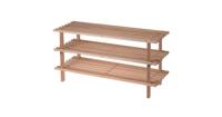 Schoenenrek 3-laags - hout - 40x77x26 cm - thumbnail