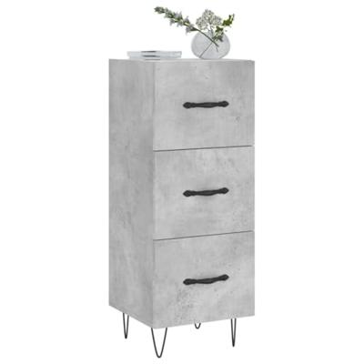Dressoir 34,5x34x90 cm bewerkt hout betongrijs
