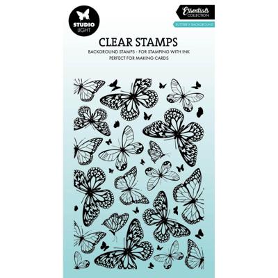 Studio Light • essentials clear stamp butterflies background