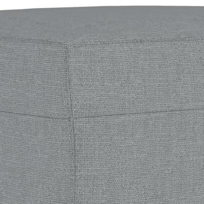 3-delige Loungeset met kussens stof lichtgrijs