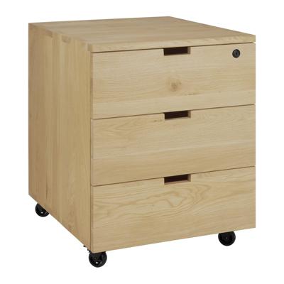 Ethnicraft Ladekast 'Billy' Gevernist Eikenhout, Met 3 laden, kleur Naturel