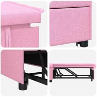 Slaapbank Roze 194 x 67 x 37 cm Stof - thumbnail