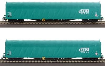 Märklin 47164 H0 set van 2 schuifplanwagens van de NMBS Märklin 47164 H0 set van 2 schuifplanwagens van de NMBS