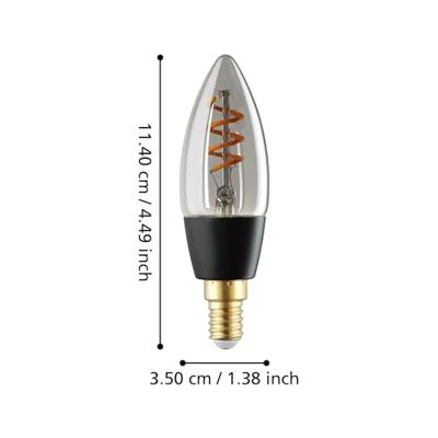EGLO Ledlamp e14 kaars connect.z - 150lm - dimbaar - 2000k - smoke (c35)