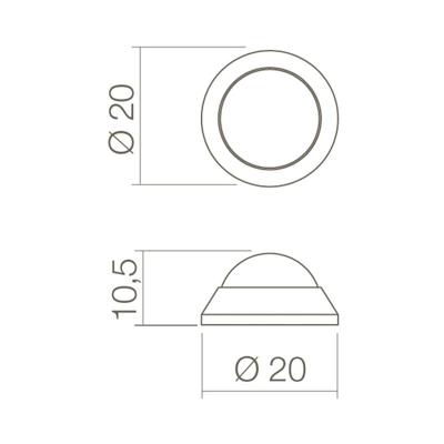 Intersteel Deurstop bol wandmontage - RVS