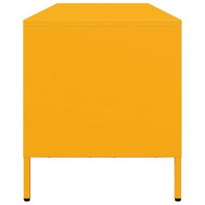 Tv-meubel 135x39x43,5 cm koudgewalst staal mosterdgeel
