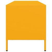 Tv-meubel 135x39x43,5 cm koudgewalst staal mosterdgeel - thumbnail